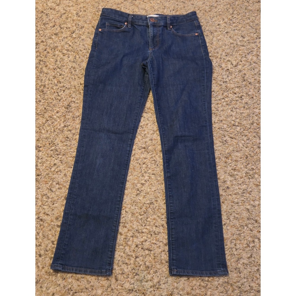 Loft Curvy Straight Leg Jeans Women's Size 27/4 Blue